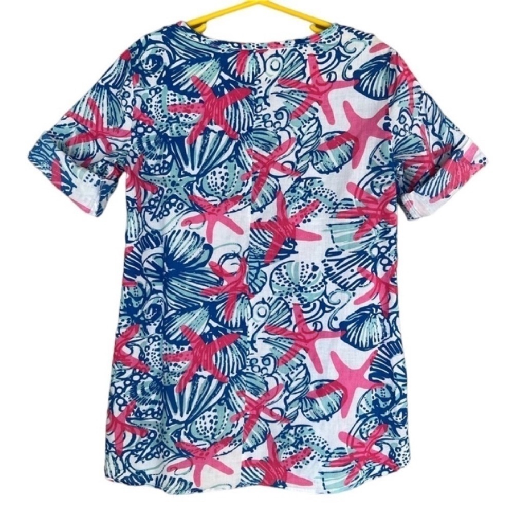 Lilly Pulitzer Atlee Tunic Dress She She Shells Print Cotton Girls Small - Picture 6 of 13